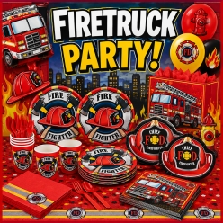 Fire Truck & FireFighter Party Supplies