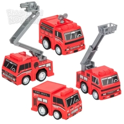 Fire Truck Pull-Back Toys - 12Pk