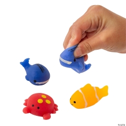 Sea Life Whale, Crab & Fish Mochi Squishies-12Pk