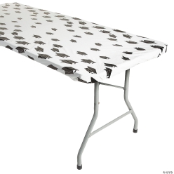 Graduation Fitted 6 Ft Banquet Plastic Table Cover