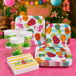 *Flamingo Pineapple Party Pack for 8