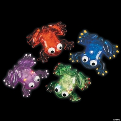 Flashing Squishy Frogs - 12Pk