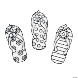 Flip Flop Suncatchers - 12pk
