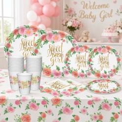 Floral Baby SUPERSAVER Deluxe Party Pack for 16