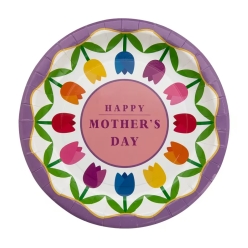 Mother's Day Tulip Dessert Plates - 8 PK