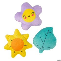 Spring Pastel Plush Flower, Leaf & Sun Toys-12Pk
