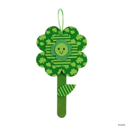 St.Patrick's Day Stacked Flower Ornament Craft Kit-12Pk