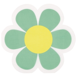 Groovy Flower Shaped Napkins 16PK