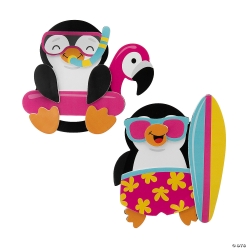 Silly Summer Penguin Craft Kit-12Pk