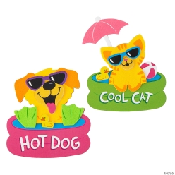 Animals in Kiddie Pool Foam Craft Kit-12Pk