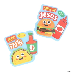 Religious Food Pun Magnet Foam Craft Kit-12Pk