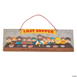 Jesus & Disciples Last Supper Sign Craft Kit 12 Pk