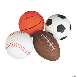 Relaxable Realistic Sports Balls-12Pk