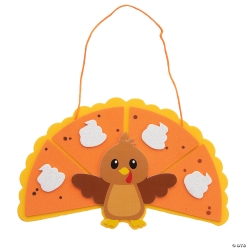 Thanksgiving Pumpkin Pie Turkey Sign Craft Kit-12Pk