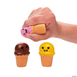 Ice Cream Character Foam Stress Toys - 24Pk