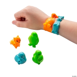 Animal Characters Foldable Rubber Bracelets-12Pk