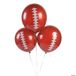 Football Large Latex Balloons - 12 Pk