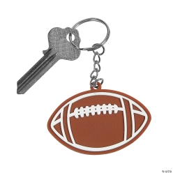 Football Charm Keychains - 12Pk