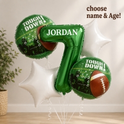 Football PERSONALIZED Name & Age Balloon Bouquet