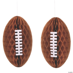 Football Hanging Honeycomb - 3Pk