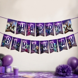 Fortnite 9 Foot Birthday Banner