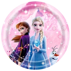 Frozen Pink Dinner Plates - 10 Pack
