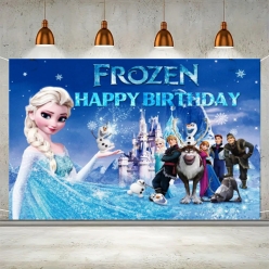 Frozen Big FABRIC Keepsake Backdrop w/Grommets