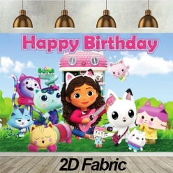 *Gabby's Dollhouse Giant FABRIC Keepsake Backdrop
