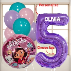 Gabby PERSONALIZED Name & Age Balloon Bouquet