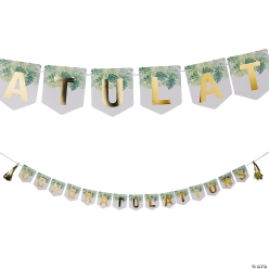 Greenery Congratulation Garland 8 Foot with Tassels