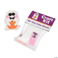 Ghost with Pumpkin Air Dry Clay Craft Kit-12Pk