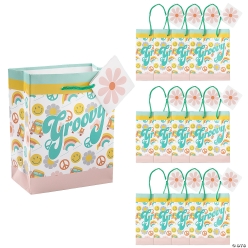 Groovy Party Gift Bags with Tags-12Pk