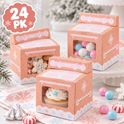 Christmas Oven Shaped Favor/Food Boxes-24Pk
