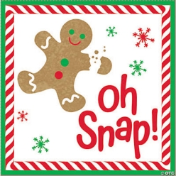 Gingerbread Party Beverage Napkins-16Pk