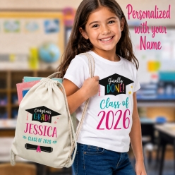 Girl Grad 2026 Personalized Backpack & TShirt Set