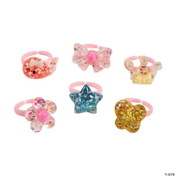 Glitter Ring Assortment - 48Pk