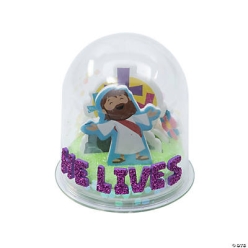 He Lives Easter Snow Globe Craft Kit-12Pk