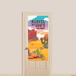 Railroad VBS Marvel at God's Glory Door Banner