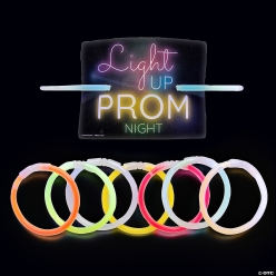 Light Up Prom Night Glow Bracelets with Card for 48