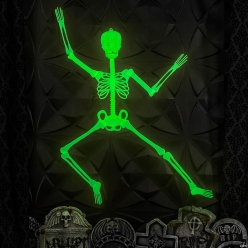 55 Inch Hanging Glow in the Dark Skeleton