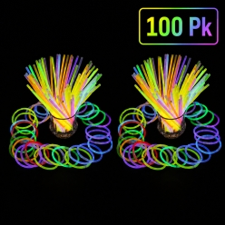 BULK Premium Glow Bracelet Assortment - 100Pk