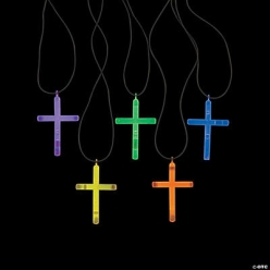 Glow Stick Cross Necklaces - 50PK