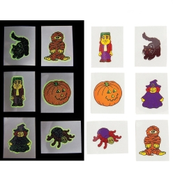 Glow-in-the-Dark Halloween Tattoos - 72 PK