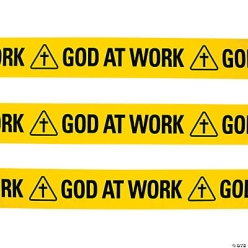 40% OFF: Construction VBS God at Work Caution Tape - 20 FEET