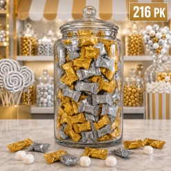 Silver & Gold Metallic Buttermint Assortment - 216Pk