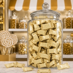 Metallic Gold Chevron Buttermints - 108pcs