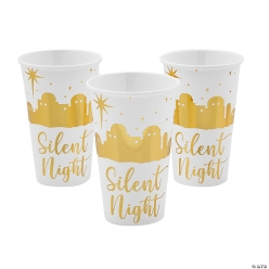 Gold Foil Nativity Big 16oz Cups 24pk