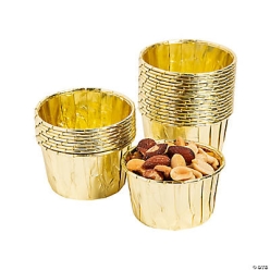 Gold Metallic Treat Cups - 25 Pk