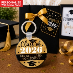 Grad Black & Gold School Name 2