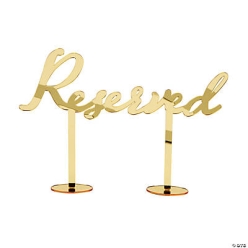 Gold Reserved Sign
